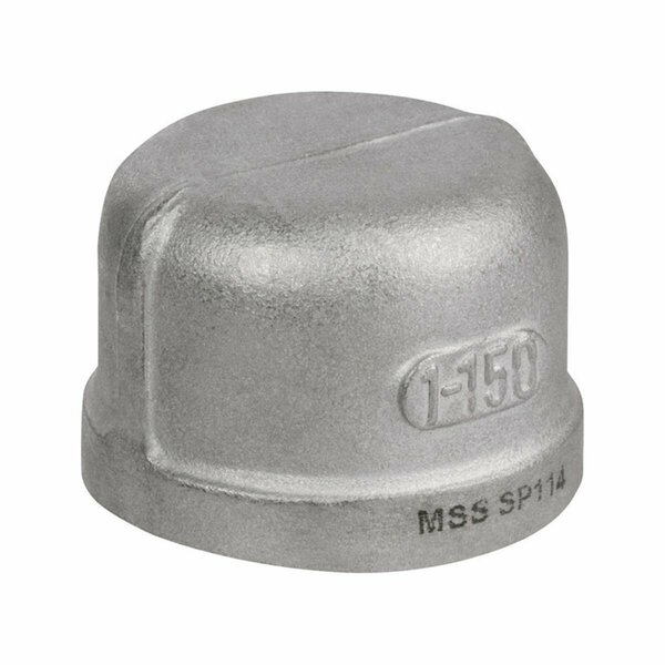 Smith Cooper 1.25 in. FPT x 1.25 in. Dia. FPT Stainless Steel Cap 4868022